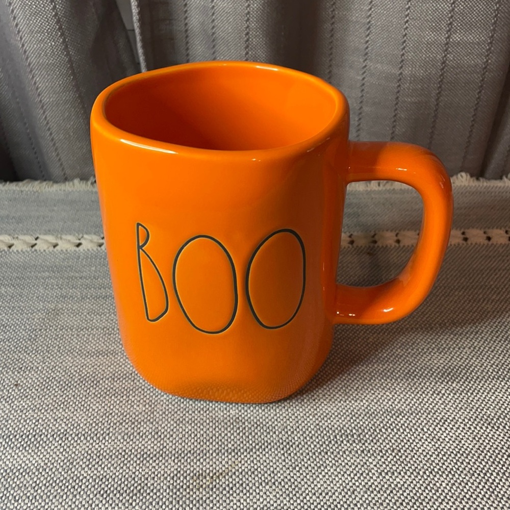 Rae Dunn BOO Orange Mug